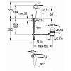 Grohe Eurodisc Cosmopolitan Смеситель для раковины, на 1 отв., с донным клапаном, цвет: хром