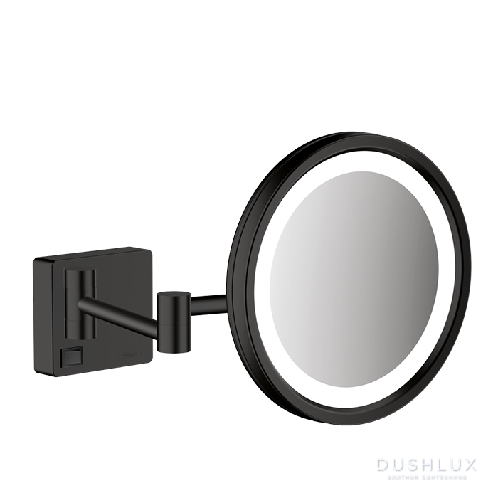 Фото Hansgrohe AddStoris Косметическое зеркало с LED подсветкой, цвет: матовый черный