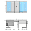 Effegibi Yoku Spa Door Сауна&Хаммам 444x170h217см, в нишу, цвет: на выбор