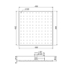 Carlo Frattini Wellness Верхний душ из латуни 400x400 мм., квадратный, цвет: хром