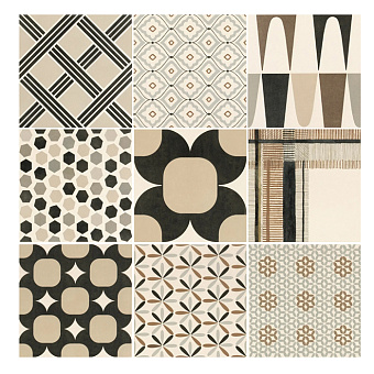 Emilceramica Be-Square Керамогранит 20x20x0,95см., универсальный, неглазурованный, цвет: Bedecor Majolika mix