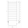 Secado Мерида 1 К Полотенцесушитель 40x120 см, электрический, цвет: хром