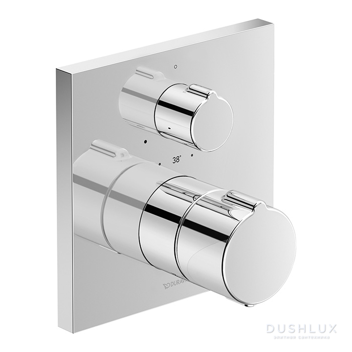 Фото Duravit C.1 Смеситель термостатический для душа, встраиваемый, с запорным клапаном, цвет: хром