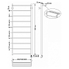 Secado Триада 4 Полотенцесушитель 40x120 см, электрический, цвет: бронза