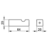 Keuco Edition 90 Square Крючок для полотенца, подвесной, цвет: хром