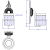 Cristal et Bronze Palmette cristal Стакан подвесной, цвет: хром