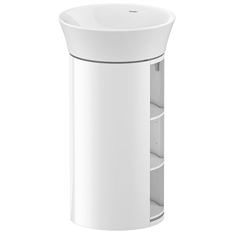 Да Duravit White Tulip Тумбочка напольная 41x75 см, раковина, 2 дерев. полки, цвет: белый высокоглянцевый WT423908585 2365500070 11.03.2024 13:23:03 White Tulip [16449] 345249