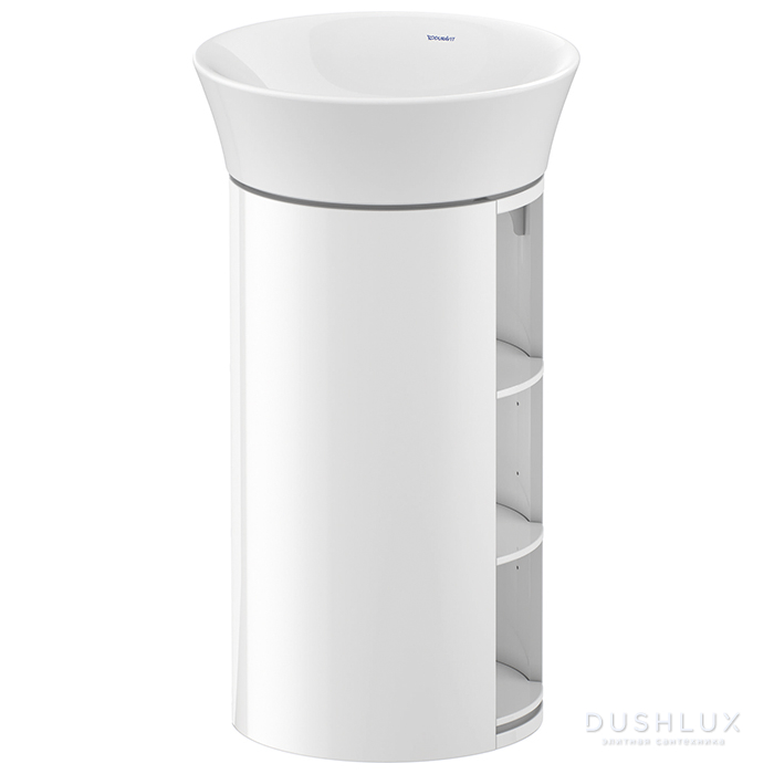 Фото Да Duravit White Tulip Тумбочка напольная 41x75 см, раковина, 2 дерев. полки, цвет: белый высокоглянцевый WT423908585 2365500070 11.03.2024 13:23:03 White Tulip [16449] 345249
