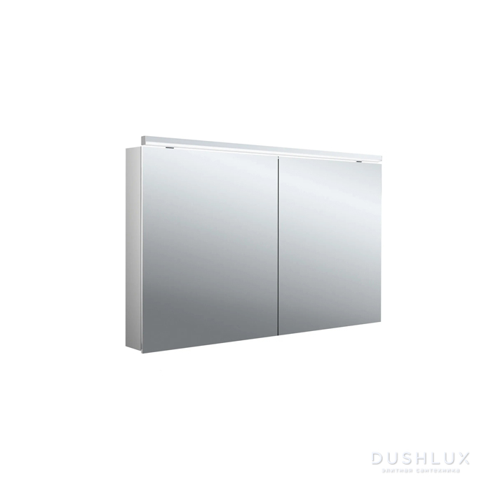 Фото Emco Flat II Зеркальный шкаф 120см., с подсветкой Classicleuchte, навесная модель, с подсв. для раковины, 2 дверка