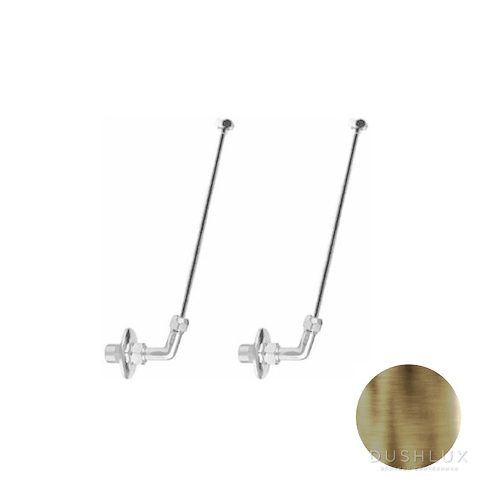 Фото Nicolazzi Articoli vari Гладкое крепление с коленом и розеткой 1/2”, цвет Bronze Plated