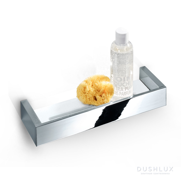 Фото Decor Walther Brick DA60 Душевая полка 60x9см, акриловое белое стекло, подвесная, цвет: хром