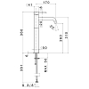 Newform XT Смеситель для раковины, 1 отв., высокий, цвет: carbon satin
