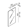 Agape Dot line Прямоугольное зеркало, 110x65см, с полированной кромкой, цвет: натуральный дуб