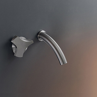 CEA Design ZIQQ Смеситель для раковины, настенный, прогрессивный, цвет: нержавеющая сталь