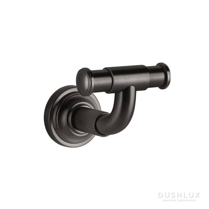 Фото Gessi Venti20 Крючок двойной, цвет: Black Metal Brushed PVD