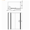 Burlington Britton Дверь раздвижная 150x80см., с одной дополнительной панелью и боковым экраном, цвет: хром