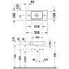 Duravit Vero Air Раковина 50x25 см, накладная, 1 отв., левая, цвет: белый