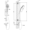 Gessi Emporio shower Душевой гарнитур, с ручным душем, на 3 позиции, шланг 1,5м и вывод воды, цвет: хром