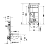 Duravit DuraSystem Рама для установки подвесного унитаза 114.8x50x15.5 см, в сборе с бачком 9л, ручная нейтрализация запаха