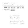 Dea Design Modern Ванна 162x80x54см., отдельностоящая, Glasstech, прозрачная смола, цвет: Smoky Black R4