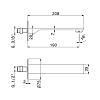 Newform Steel Line Излив для раковины 19см., встраиваемый, цвет: pvd brushed copper bronze