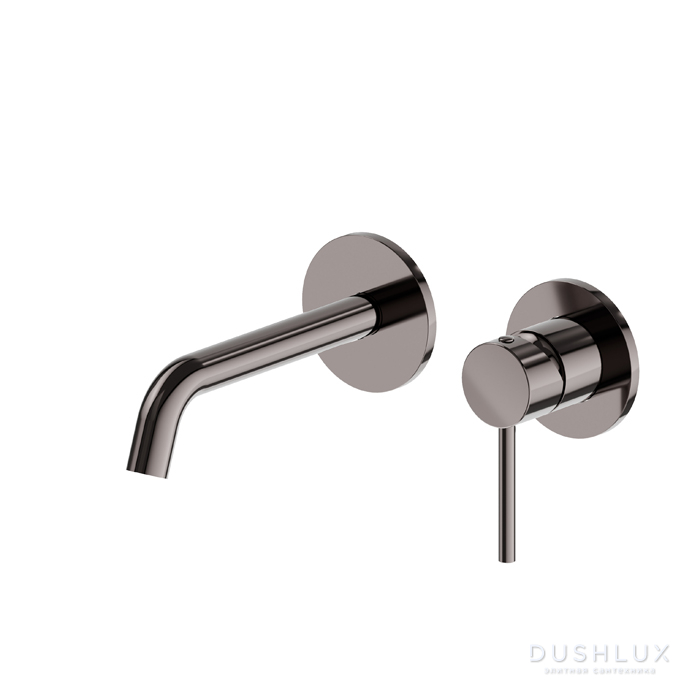 Фото Newform XT Смеситель для раковины, встраиваемый, цвет: PVD gun metal