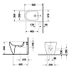 Duravit Soleil by Starck Биде напольное 37x60 см, 1 отв., Weiß Hochglanz, цвет: белый