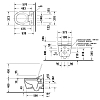 Duravit ME by Starck Унитаз подвесной 57x37 см, безободковый, HygieneFlush для SensoWash, цвет: белый
