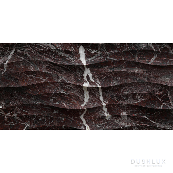 Фото Lithos Design Wavy Натуральный камень 120x60x2см, настенный, материал: мрамор rosso levanto/fondo