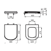 Ideal Standard Calla Сиденье и крышка, с функцией плавного закрытия, материал - MDF, цвет: черное дерево