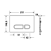 Duravit DuraSystem А1 Клавиша смыва для унитаза, 21.7х14.6см, двойной смыв, фронтальная пластина, цвет: хром