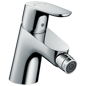 Hansgrohe Focus Смеситель для биде с донным клапаном Push-Open, на 1 отв., излив 126мм, h54мм, цвет: хром
