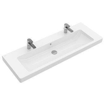 Villeroy&Boch Subway 2.0 Раковина 130х47 см, 2 отв., с переливом, цвет: белый