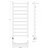 Secado Милан 1 КСП Полотенцесушитель 50x120 см, электрический, цвет: хром