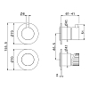 Newform Steel Line Смеситель для душа, встраиваемый, на 2 выхода, цвет: pvd brushed copper bronze