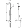 Hansgrohe Croma Select S Душевая система  SemiPipe Multi:  ручной душ, термостат для душа, штанга для душа, держатель для душа, цвет: белый/хром