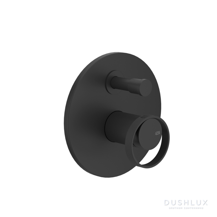 Фото Gessi Anello Смеситель для душа, встраиваемый, на 2 выхода, (внешние части), цвет: Black XL
