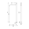 CEA Design INNOVO Смеситель для раковины 51.5см., высокий, 1 отв., с поворотным носиком излива, цвет: нержавеющая сталь