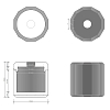 Decor Walther Kristall KB Диспенсер для салфеток 15x15см, цвет: хрусталь фиолетовый