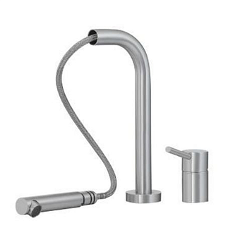 TREEMME 40mm Смеситель для кухни с выдвижным изливом, цвет: нержавеющая сталь