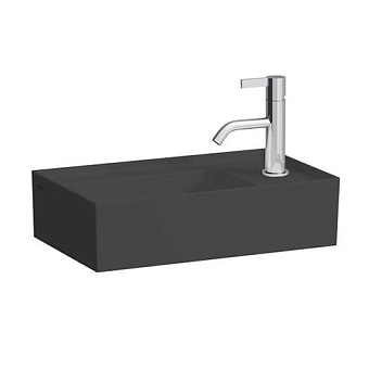 Laufen Kartell Раковина 46х28х12 см, 1 отв., без перелива, цвет: черный глянцевый
