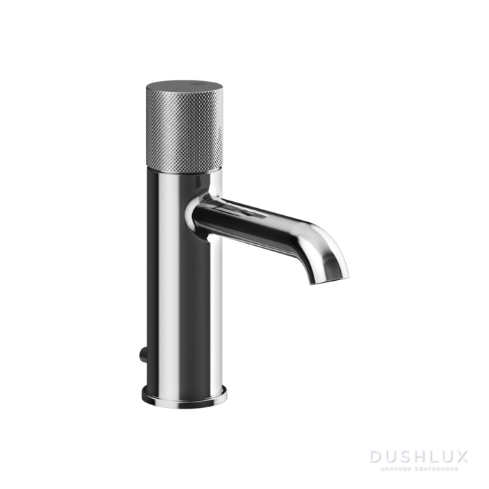 Фото Gessi Habito Diamantao Смеситель для раковины, 1 отв., с донным клапаном, цвет: хром