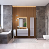 Dushlux Quadro Тумба подвесная 100x45см, с раковиной, 2 ящика, цвет: платиново-серый матовый