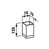 Laufen Kartell Стакан 7х7х12см., настольный, пластик, цвет: плотный черный