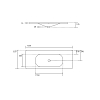 Kerasan Shape Раковина 122x52см, встраиваемая, с 1 отв., цвет: белый глянцевый