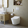 TOTO GP Унитаз 54x38x33.5cм., подвесной, безобоковый, CeFiONtect, c cиденьем-вошлет, цвет: белый