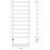 Secado Понтида 1 К Полотенцесушитель 50x120 см/60, электрический, цвет: хром