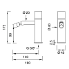 CEA Design GIOTTO Смеситель для биде 17.5см., 1 отв., с поворотным аэратором, цвет: нержавеющая сталь