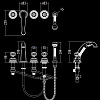 Devon&Devon Excelsior King Смеситель для ванны на пять отверстий, цвет: хром