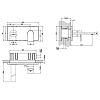 Gessi Emporio Via manzoni Смеситель для раковины, встраиваемый, излив: 20,9см., цвет: Finox Brushed Nickel